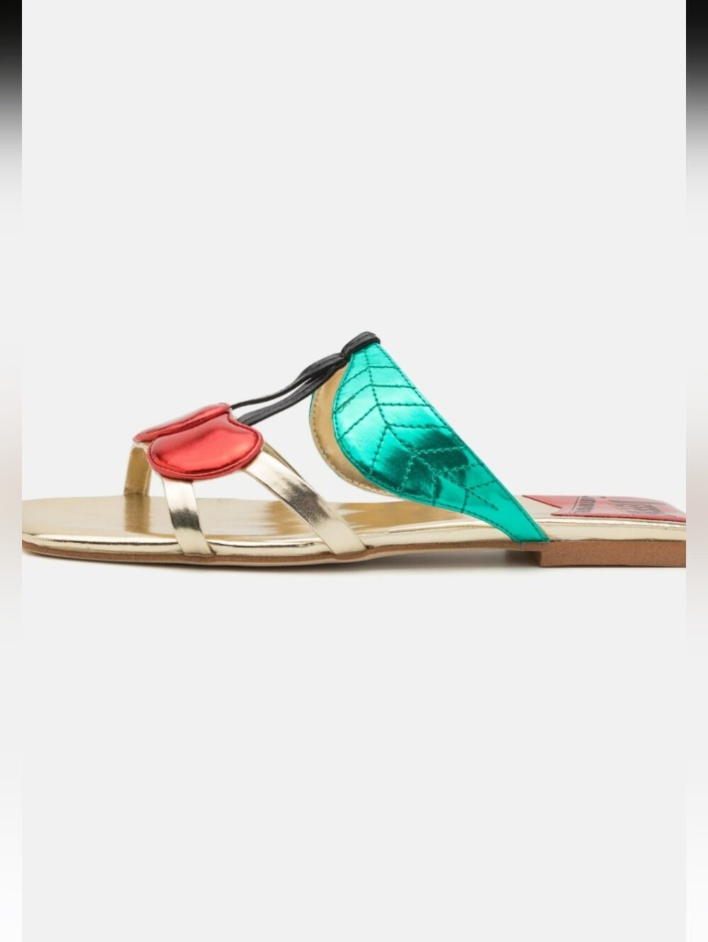 NEW Jeffrey Campbell Red Patent Slide Heels SZ 7 - Picture 4 of 12